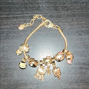 Gold hello kitty Charm Bracelet